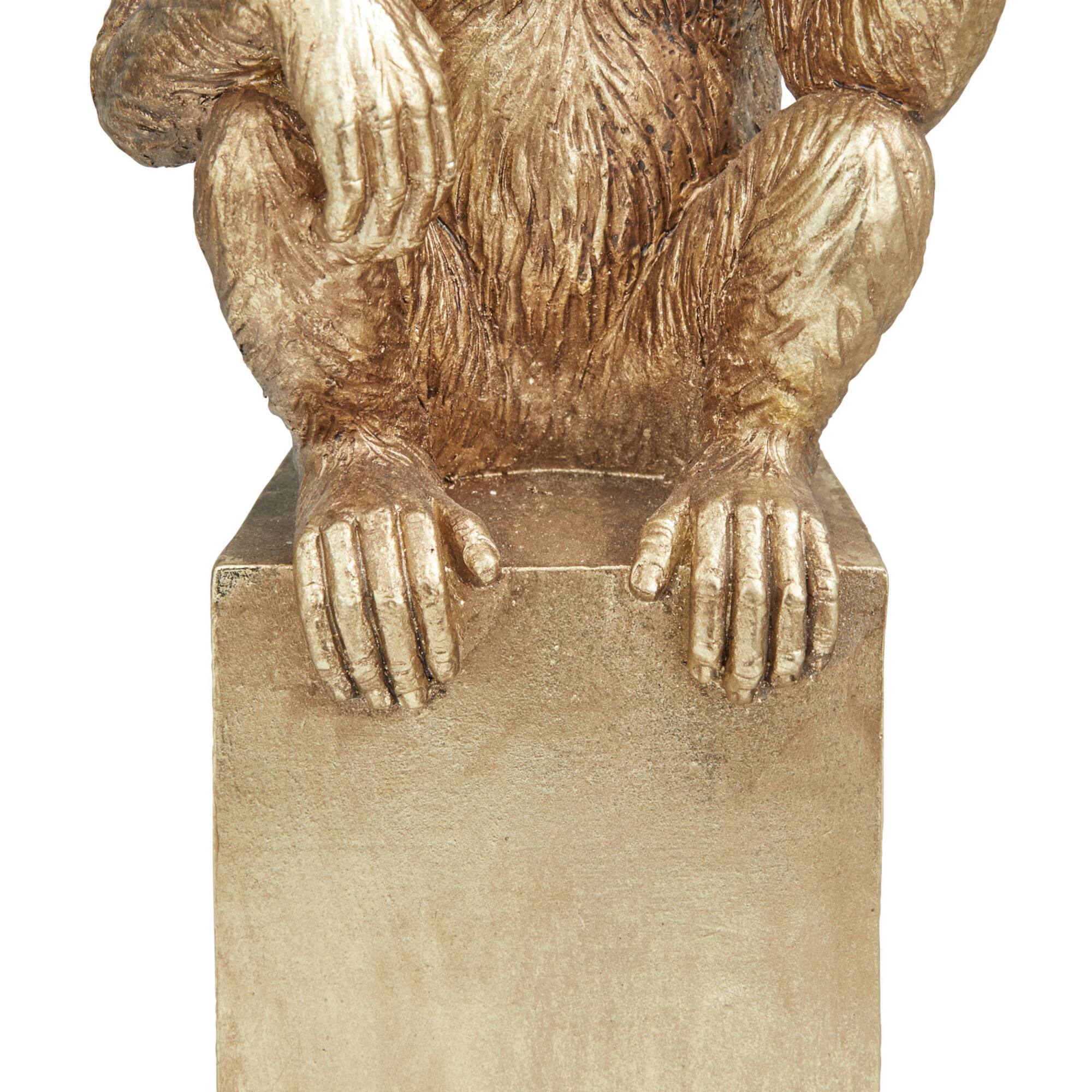 Set of 2 Gold Resin Glam Sculpture, 18" x 7" x 6"